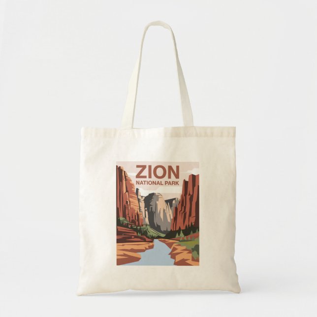Tote Bag Zion National Park Travel Art (Devant)