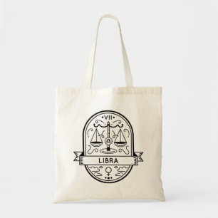 TOTE BAG ZODIAC BADGE SYMBOLE LIBRA STROKE