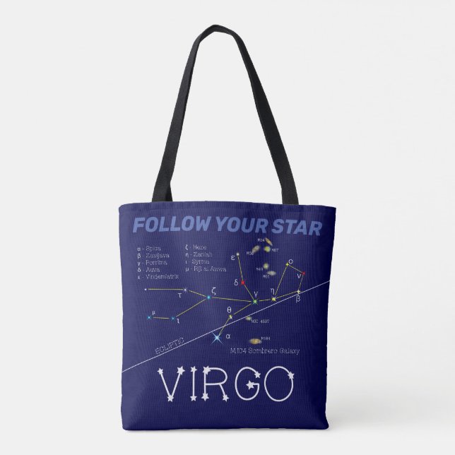 Tote Bag Zodiac Constellation Virgo (Dos)