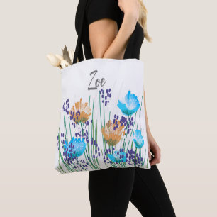 Tote Bag Zoe Floral Monogramme