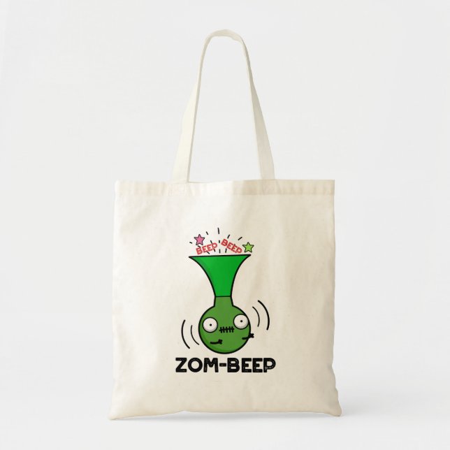 Tote Bag Zom-beep Drôle Halloween Zombie Honker Pun (Devant)