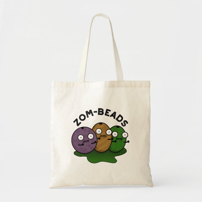 Tote Bag Zom-perles amusant Halloween Zombie perles jeu (Devant)