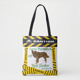 Tote Bag Zone d'avertissement de prudence patrouillée par R