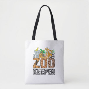 Tote Bag Zookeeper Costume Zebra Wild Print Animal Africain