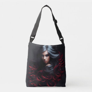 Tote Baggirl Black Hair Tragetaschen Mit Langen Trägern