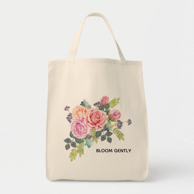 Tote Bags - Bloom Gently Tragetasche (Vorne)