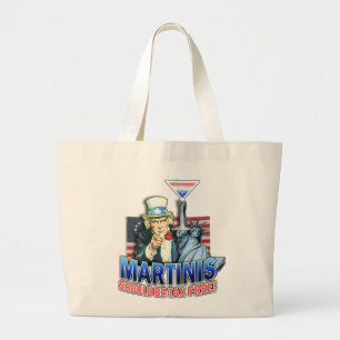 Tote Bags - Martinis sollten steuerfrei sein Jumbo Stoffbeutel