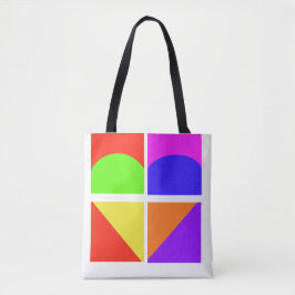 Tote Beutel Mehrfarbige Liebe Herz Tasche