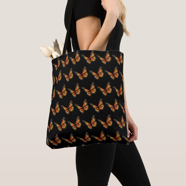 Tote Beutel - Monarchschmetterlinge und Raupen Tasche (Von Nahem)