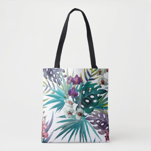 Tote Beutel - Tropischer Orchid Tasche (Vorderseite)