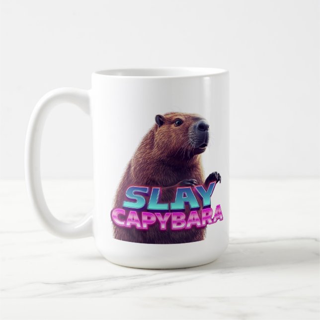 Töte Capybara Lustiges Tier Meme Geschenk Kaffeetasse (Links)