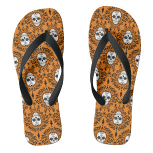 Tote Damaskus - Muster für Zuckerschädel Flip Flop