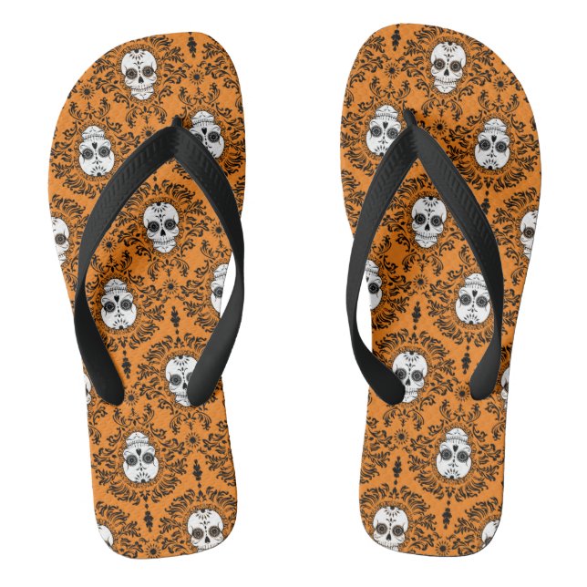 Tote Damaskus - Muster für Zuckerschädel Flip Flop (Fußbett)