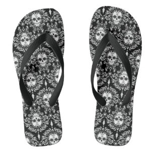 Tote Damaskus - Muster für Zuckerschädel Flip Flop
