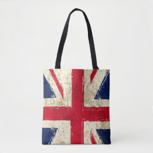 Tote Frau. Englische Flagge Tasche