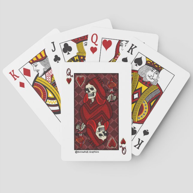 Tote Königin des Herzens Spielkarten (Rückseite)
