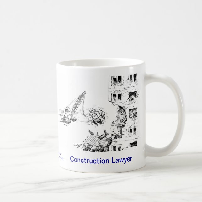 Tote Lawyer™ Bau-Rechtsanwalt-Kaffee-Tasse Kaffeetasse (Rechts)
