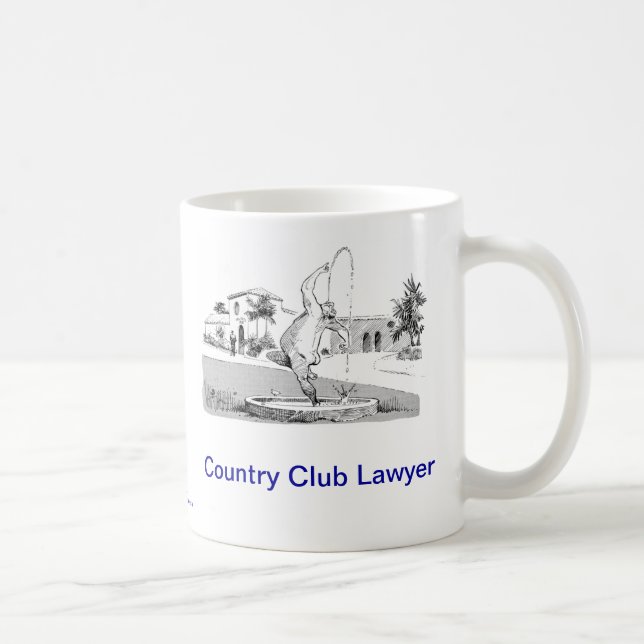 Tote Lawyer™ Countryklub-Rechtsanwalt-Kaffee-Tasse Kaffeetasse (Rechts)