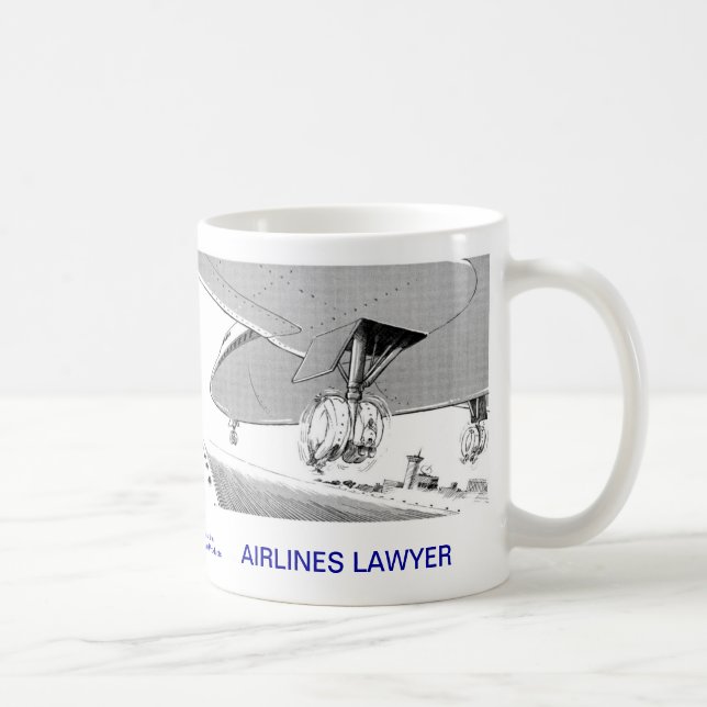Tote Lawyer™ Fluglinien-Rechtsanwalt-Kaffee-Tasse Kaffeetasse (Rechts)