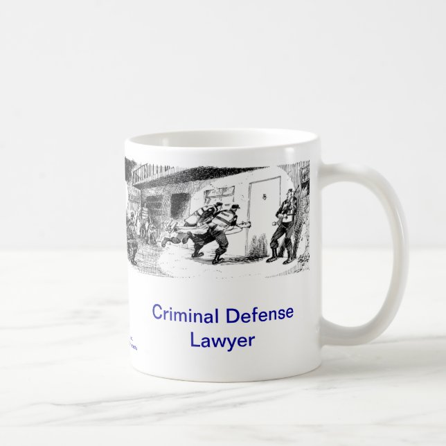 Tote Lawyer™ kriminelle Verteidiger-Kaffee-Tasse Kaffeetasse (Rechts)
