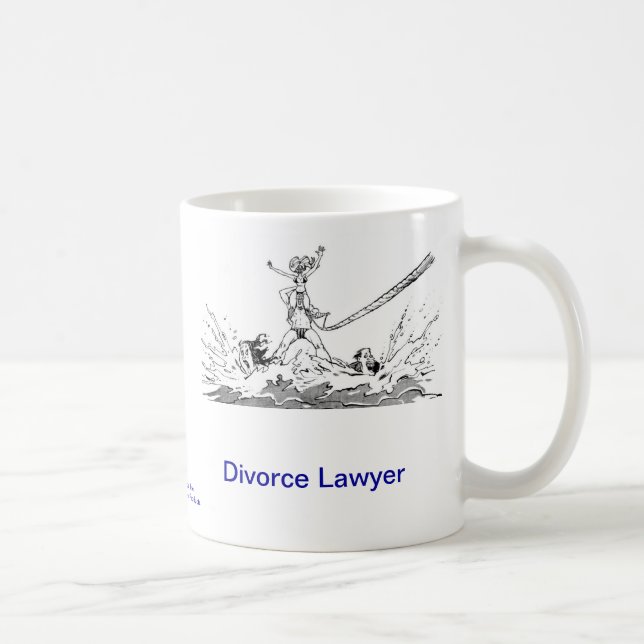 Tote Lawyer™ Scheidungs-Rechtsanwalt-Kaffee-Tasse Kaffeetasse (Rechts)