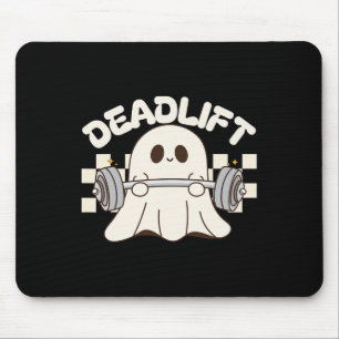 Tote Lift Funny Halloween Ghost Weight Lifting Waf Mousepad