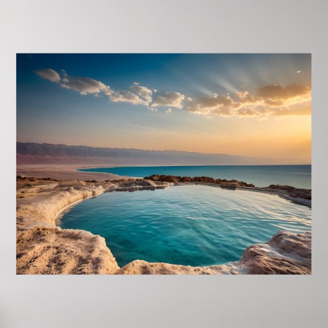 Tote-Meer-Landschaft Israel Poster (Vorne)