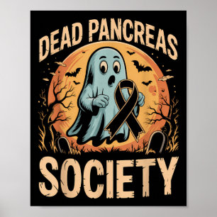 Tote Pankreas Gesellschaft Halloween Ghost Diabete Poster