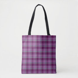 Tote Purple and Trendy Pink Plaid Tasche