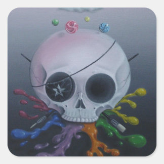 Tote Quadratischer Aufkleber