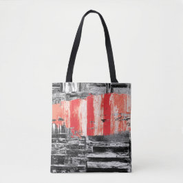 Tote – Red Pulse Abstract Design Tasche