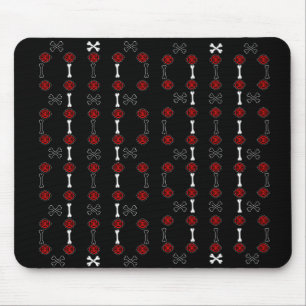 Tote Rose (schwarz/rot) Mousepad