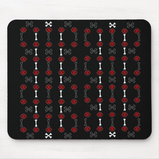 Tote Rose (schwarz/rot) Mousepad (Vorne)