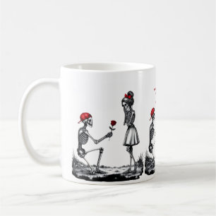 Tote Skelett-Paar mit ewiger Liebe Kaffeetasse