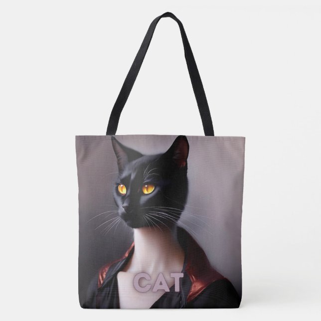 Tote Tackkatze Tasche (Vorderseite)