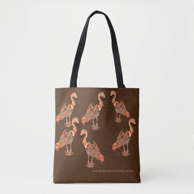 Tote Tag : Flamingo's Tasche (Vorderseite)