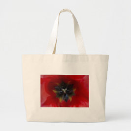 Tote Tag Red Blume Jumbo Stoffbeutel