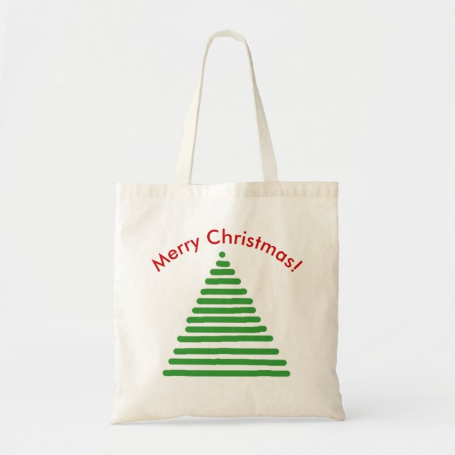 Tote Tag - Weihnachtsbaum Tragetasche (Vorne)