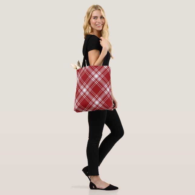 Tote Tartan Tag Tasche (Am Model)