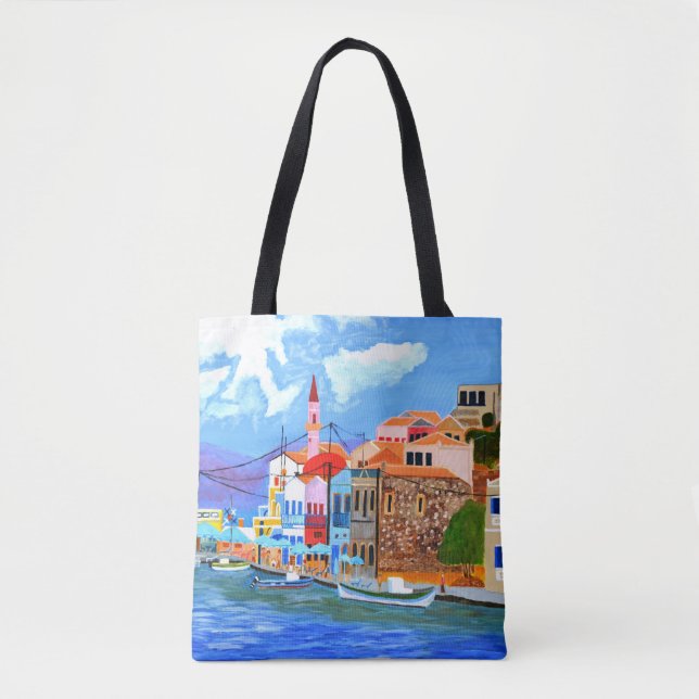 Tote-Tasche an der griechischen Küste Tasche (Vorderseite)