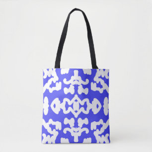 Tote Tasche, ein nahtlos elegantes, weißes und bla Tasche