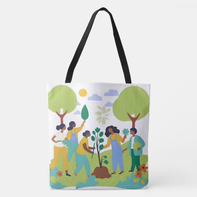 Tote Tasche für Naturliebhaber - Entwurf der Pflan (Vorderseite)