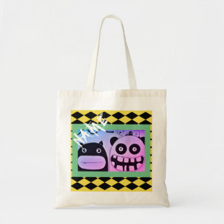 Tote Tasche: GLÜCKLICHES MONSTER VOGUE W/ NAME Tragetasche