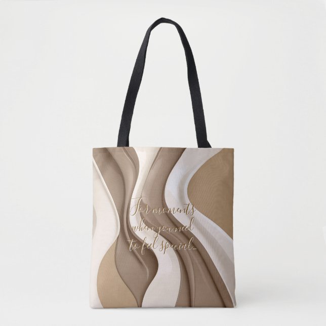 Tote-Tasche in abstrakter Grafik Tasche (Vorderseite)