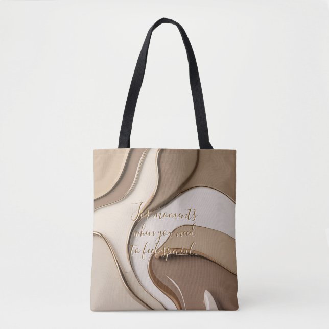 Tote-Tasche in abstrakter Grafik Tasche (Vorderseite)
