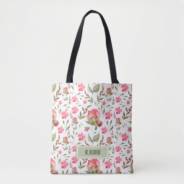 Tote Tasche mit Aquarelltonnen - Stil für unterweg (Vorderseite)