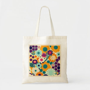 Tote Tasche mit farbigen Blumenmustern