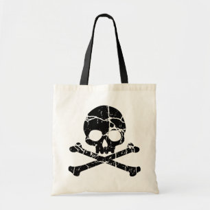 Tote Tasche mit gekracktem Schädel und Crossbones