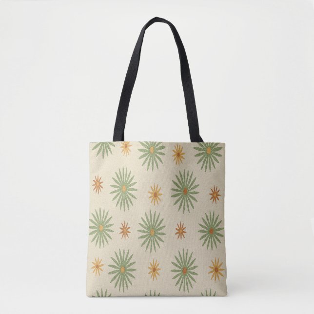 Tote Tasche mit grünen Stars (Vorderseite)