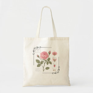 Tote-Tasche mit rosa Rose. Tragetasche